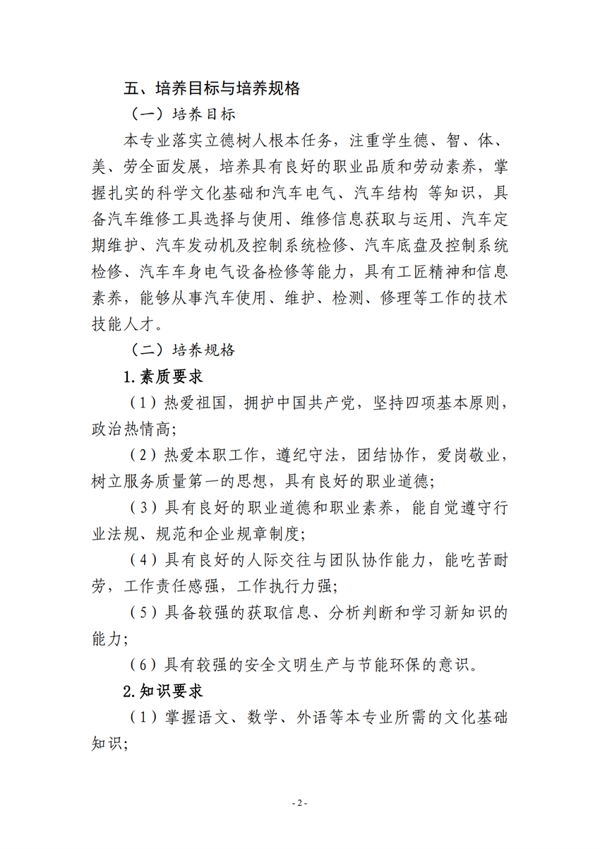 广西百色农业学校汽车运用与维修专业人才培养方案_01.png
